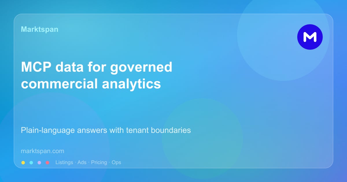 MCP Data for Governed Commercial Analytics in Plain Language